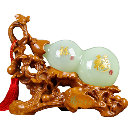 玉石葫芦摆件招财镇宅福禄家居客厅电视柜摆设风水