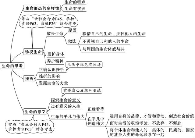 【道德与法治·期末必背】部编版七上第四单元:生命的思考