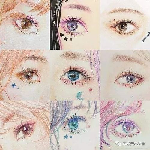 分享一组彩铅眼睛画法图片
