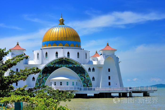 马六甲海峡清真寺(masjid selat melaka)