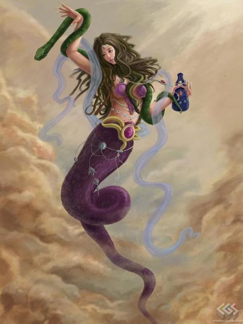 有没有女娲后人身蛇尾的图片