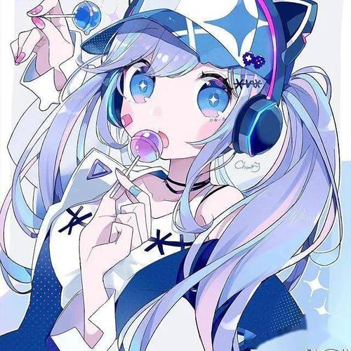 马克笔手绘插画壁纸头像二次元萌系动漫人物板绘作品