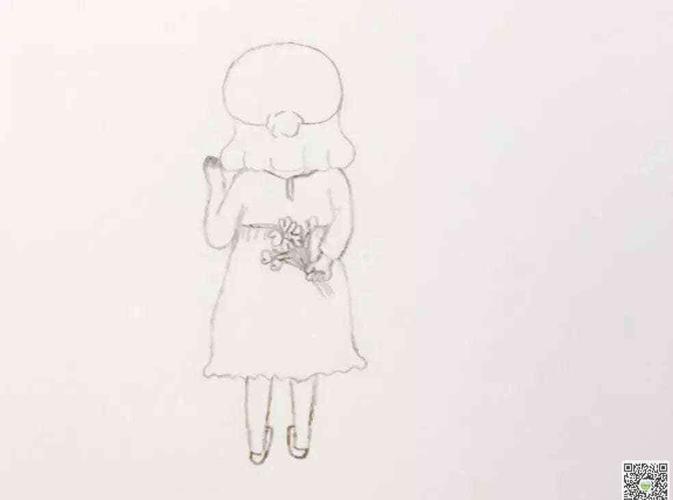 女孩背影简笔画 女孩背影简笔画绘画教程步骤