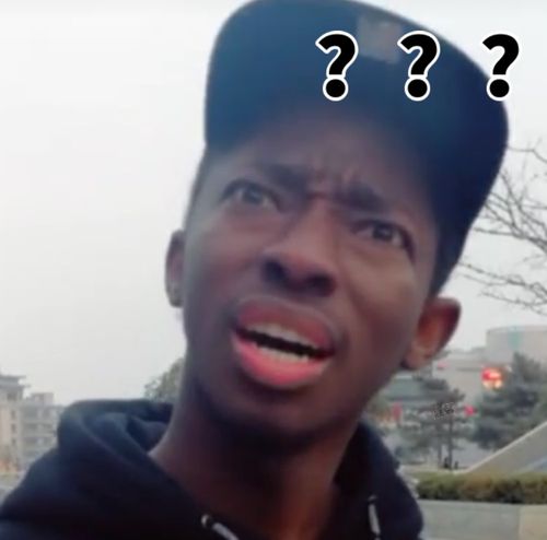 问号表情包 - 有魔性的黑人小哥表情包