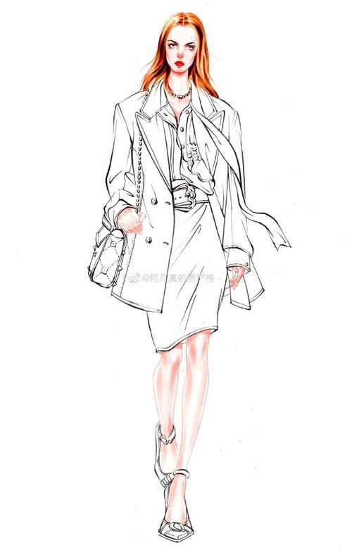 置顶服装设计手稿超话#每日一画##手绘服装效果图#  分享一波马克笔勾