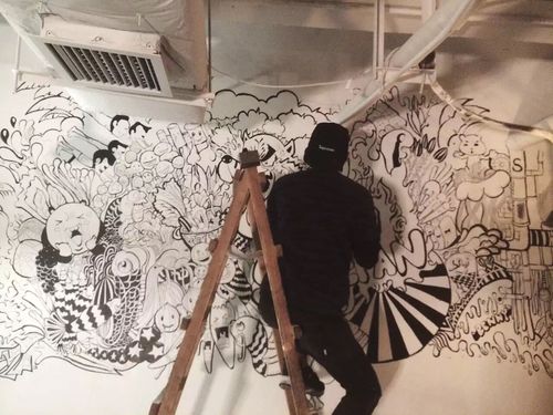 辣翻火锅插画墙绘设计创作