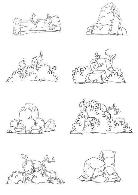 简笔画万能场景一简笔画蘑菇搭配文化绘画