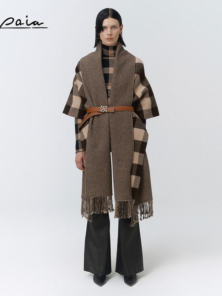 恩派雅女装品牌2020秋冬浅绿色连帽保暖短款羽绒服
