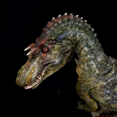 涂装作品丨野火 蛇发女怪龙对战恐鳄