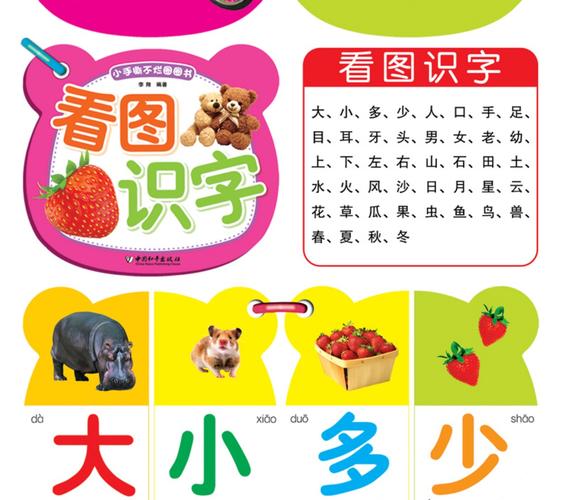 婴幼儿启蒙卡片图书籍 看图说话带拼音 学龄前儿童认字书 幼儿园识字
