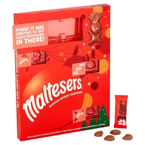 倒数圣诞节驯鹿 calendar advent 日历巧克力 maltesers 英国麦提莎