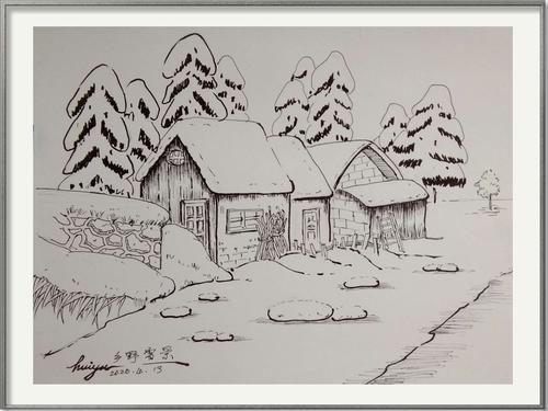 速写《雪乡》2019