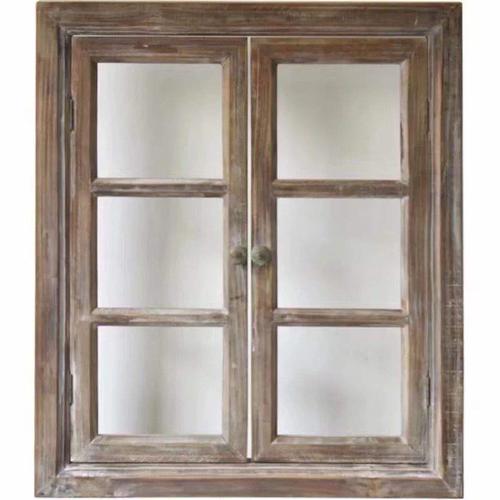 实木木质复古做旧窗框旧窗户老窗户店铺摄影道具可挂墙装镜片玻璃