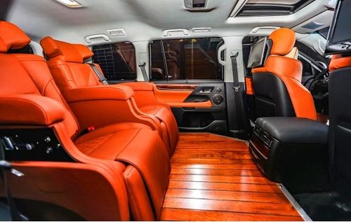 老款凌志lx570内饰改装翻新案例天津雷克萨斯57改装四座航空座椅