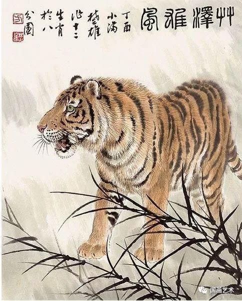 方楚雄画虎作品欣赏