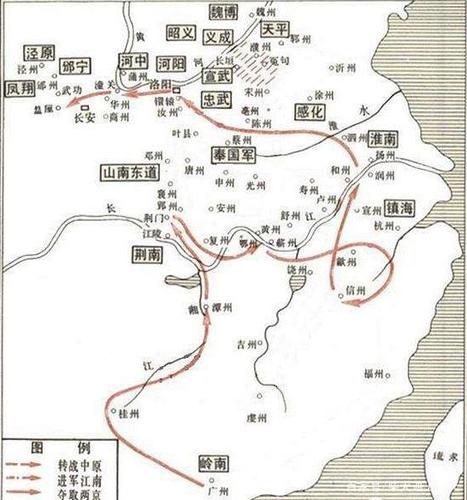 黄巢起义路线图