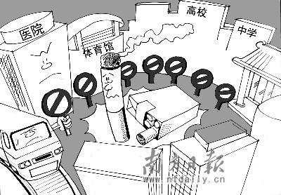 公共场合不吸烟简笔画