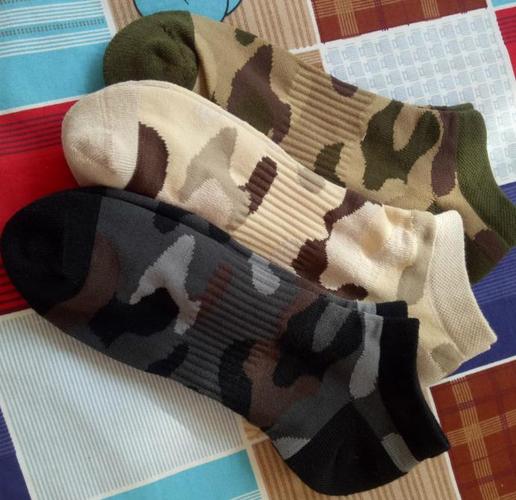 军用迷彩棉袜加厚防滑