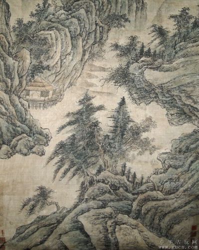 沈周·巨幅山水(手绘作品) - 中华古玩网 - 古董收藏