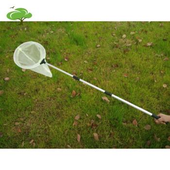 1米7白加长儿童捕虫网捕蝴蝶蜻蜓昆虫网兜捞鱼网虾蝌蚪渔抄网 配0.