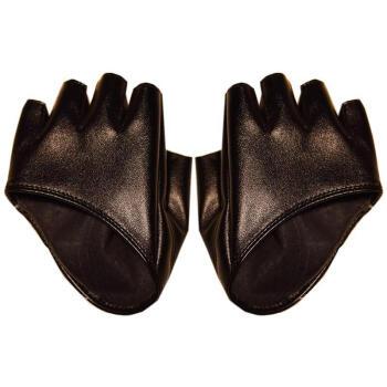 窦驰原宿暗黑洛丽塔ita蹦迪少女哥特蒸汽朋克皮半指半掌手套cos 黑色