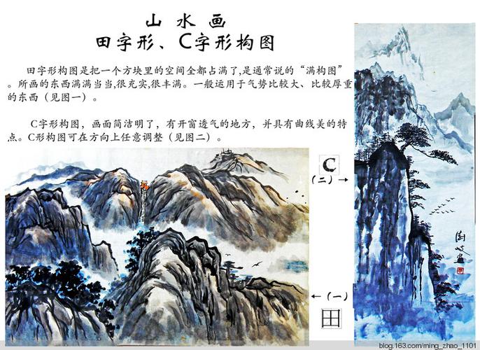 《周老师教国画》山水画"田""c"字形构图法