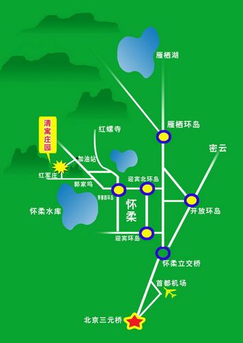 蓝玛拓展清寓庄园基地行车路线图蓝玛拓展清寓庄园基地有高空断桥