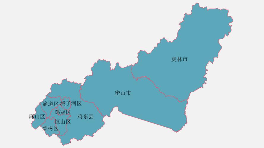 鸡西地图高清全图矢量可编辑全市各县区行政区划地图