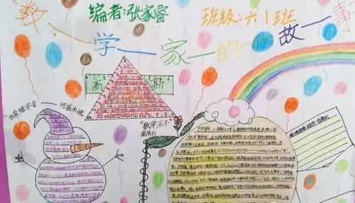 数学手抄报版面设计-数学家的故事