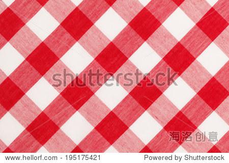 large red and white checkered table cloth background.