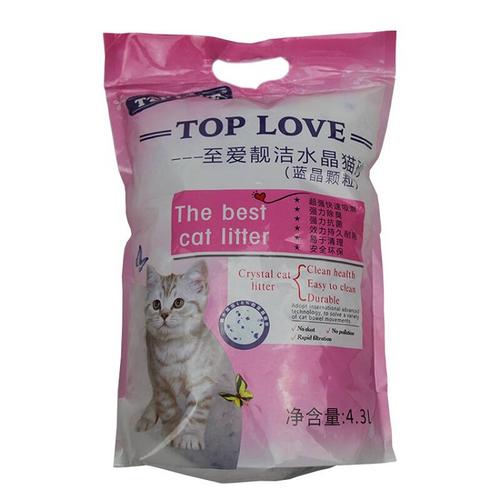 至爱(top love)至爱靓洁水晶猫砂4.3l(粉色装) 自营