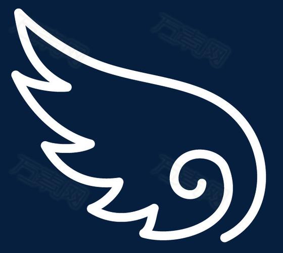 可爱鸟羽毛卡通手绘翅膀