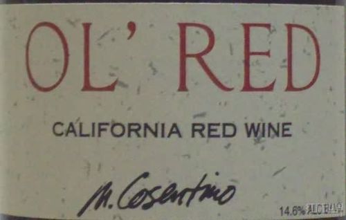 cosentino winery nv ol" red, california, usa红酒