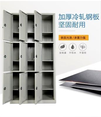 鞋柜柜子铁皮柜铁皮储物柜车间工厂双层隔板更衣柜更衣柜