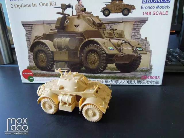 模型评测 威骏 zb48003 1/48 t17e1 猎犬装甲车