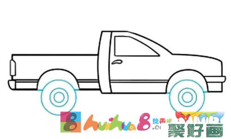 皮卡车简笔画步骤图怎么画简笔画教程