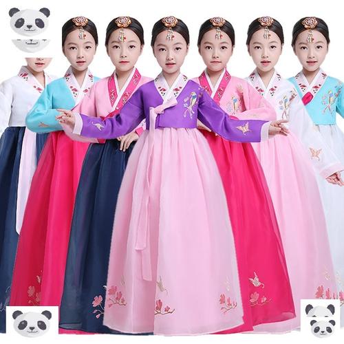 古装小孩朝鲜族宝宝服装童装女童韩国儿童国庆传统演出韩服女改良