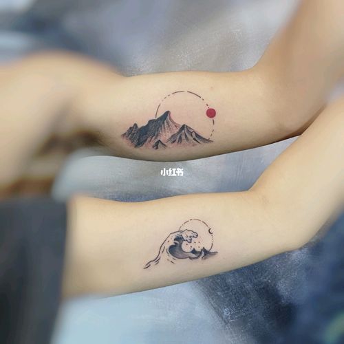 山河日月 情侣纹身_纹身_纹身也清新_美妆_彩妆_彩妆