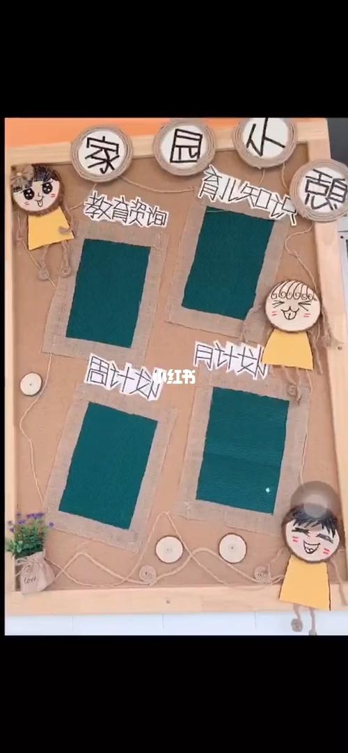 2 xz:/ %幼儿园环创 原木风 森系家园共育栏,来一个