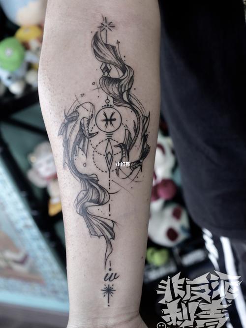 鲸鱼纹身 双鱼座纹身 几何纹身 95 7515 7415_纹身_双鱼座