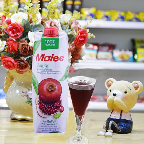 2瓶包邮果味饮料进口泰国玛丽malee石榴汁1000ml盒装婚宴夏季特价