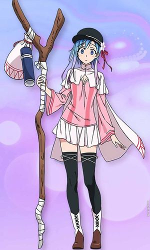 星掠者女主角蓝色头发动漫美女阳菜 hina高清竖屏手机壁纸图片(5)