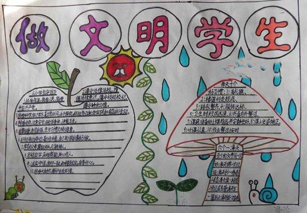 文明手抄报,做文明学生