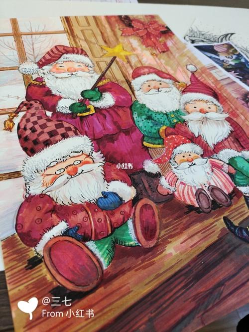 马克笔圣诞主题画临摹_马克笔_水彩_文化_绘画