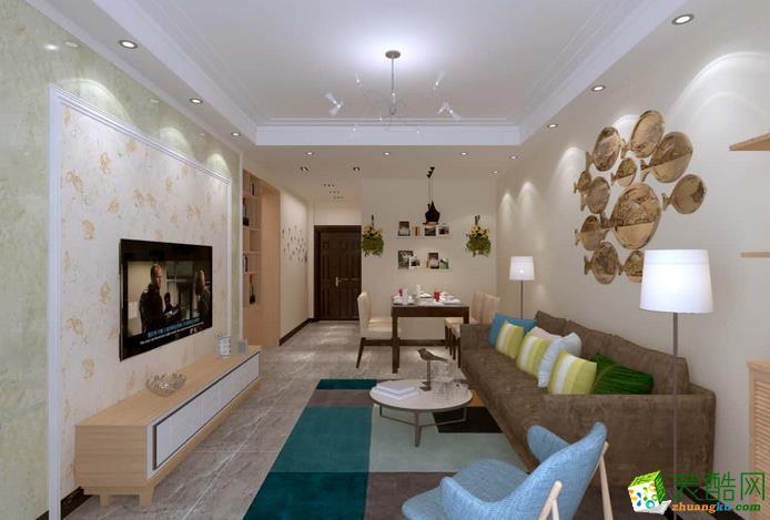 双艺装饰-98㎡三居室现代简约装修效果图