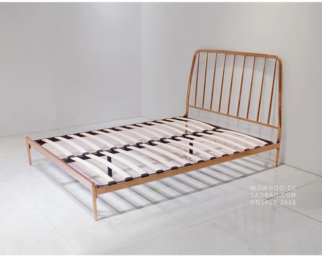wowhoo我活 北欧风不锈钢金属大床