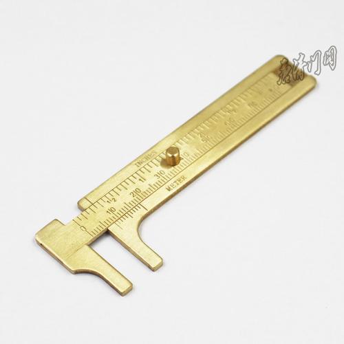 文玩工具卡尺迷你卡尺游标卡尺全纯铜小卡尺测量佛珠手串金刚
