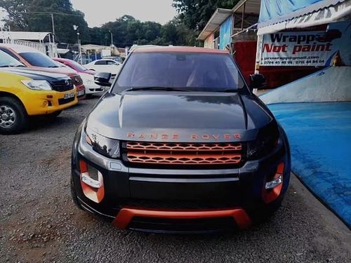 路虎极光超亮金属烟枪灰改色案例