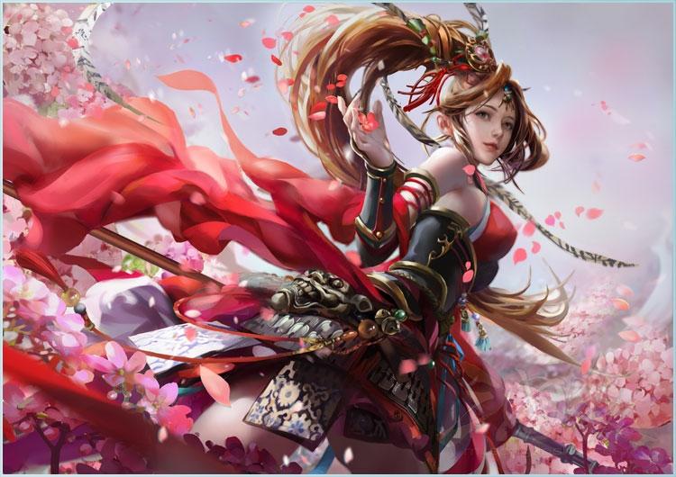 《三国杀皮肤鉴赏》:花瓣下的意境,到底能有多美?