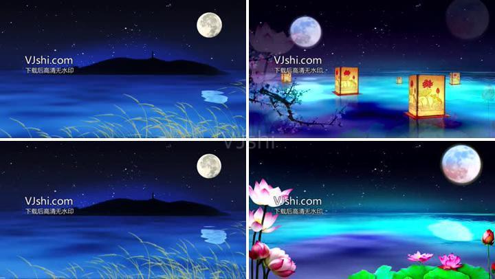中国风歌曲《床前明月光》月亮月光